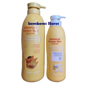 Advanced Korean Skin Bright & Dewy Radiance Body Lotion + Body Gel Wash